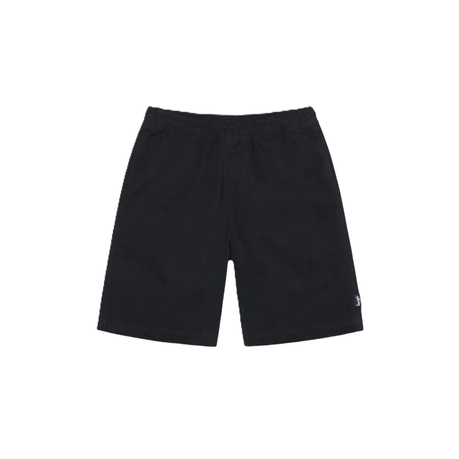 Stussy-Beach-Short-Brushed-Cotton-in-black